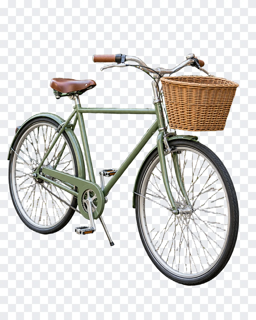 The bicycle cut out with transparent gaps between the spokes