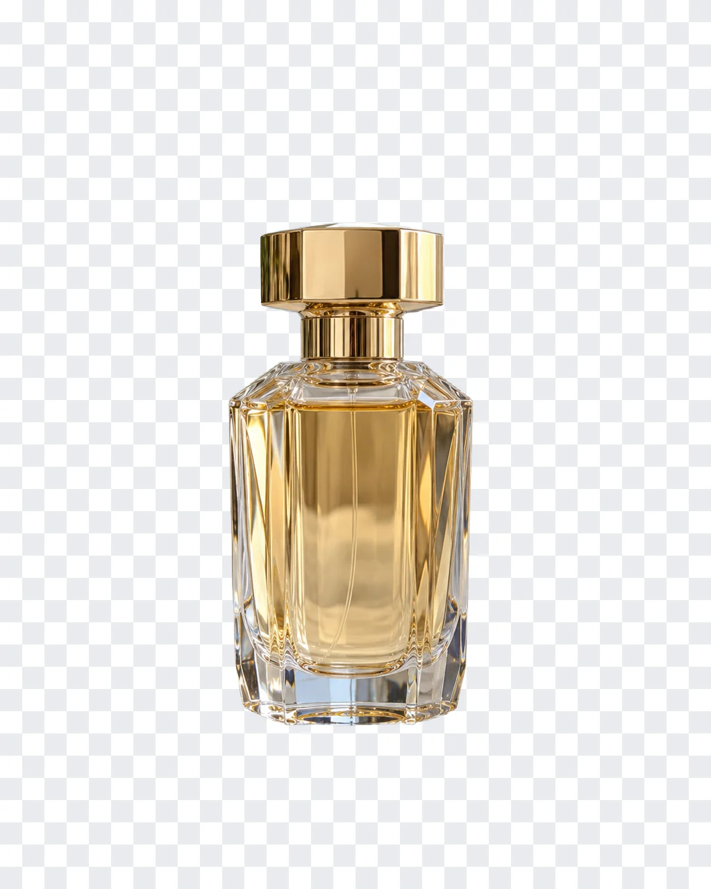 The perfume bottle cut out on a transparent background